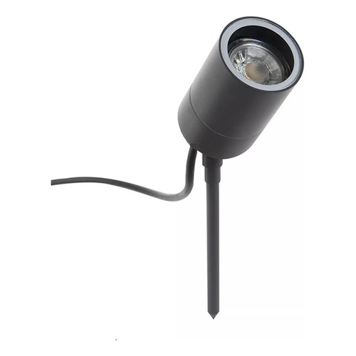 Aplique Estaca Exterior Para Lámpara Dicroica Aluminio Tbcin Gris Oscuro