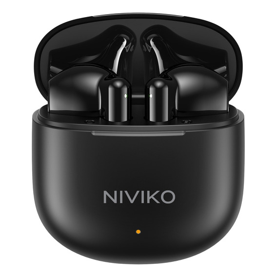 Auriculares Bluetooth Inalámbricos Niviko Tws In Ear Buds NVK-A6790 V5.3 Negro Luz Blanco