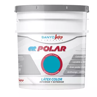 Látex Polar Color Celeste Dubai Mate 0,5lt Sanyo Jafep Envío