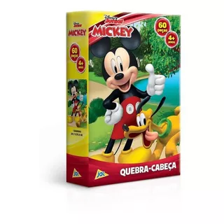 Quebra Cabeça Disney Mickey E Pluto 60 Peças