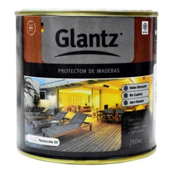 Protector Al Agua Para Maderas Glantz 250ml