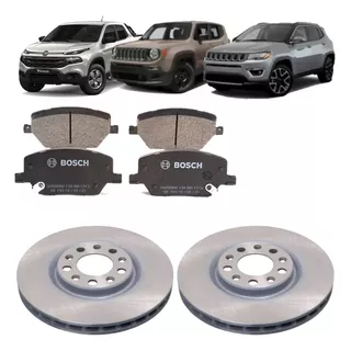 Kit Disco E Pastilha Freio Dianteiro Fiat Toro Jeep Renegade