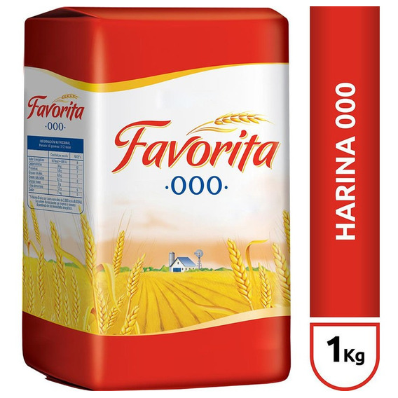 Harina De Trigo 000 Favorita Original 1 Kg