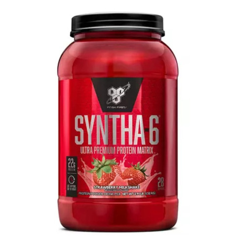 Suplemento en polvo BSN  Ultra Premiun Protein Matrix Syntha-6 proteína sabor strawberry milkshake en pote de 1.32kg