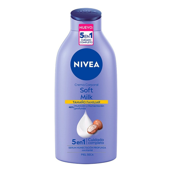 Crema Corporal Nivea Soft Milk Con Karité Piel Seca 650 Ml