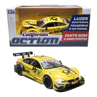 Bmw M4 Dtm Amarelo - Som E Luz - California Action - 1/24