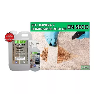 Kit Quita Manchas + Eliminador Olor Alfombras Telas En Seco