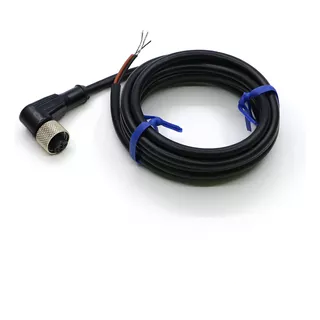 Cabo Conector M12 P/ Sensores Ângulo 90° Pnp-npn 4 Fios (2m)