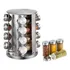 Especiero 16 Frascos Redondo Garageimpo Giratorio Acero Inoxidable Cocina