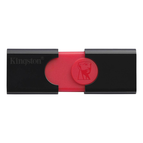 Memoria USB Kingston DataTraveler 106 DT106 64GB 2.0 negro y rojo