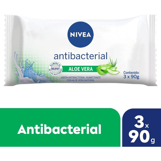 Jabon Antibacterial Herbal Nivea Flow Pack 3 X 90 Grs