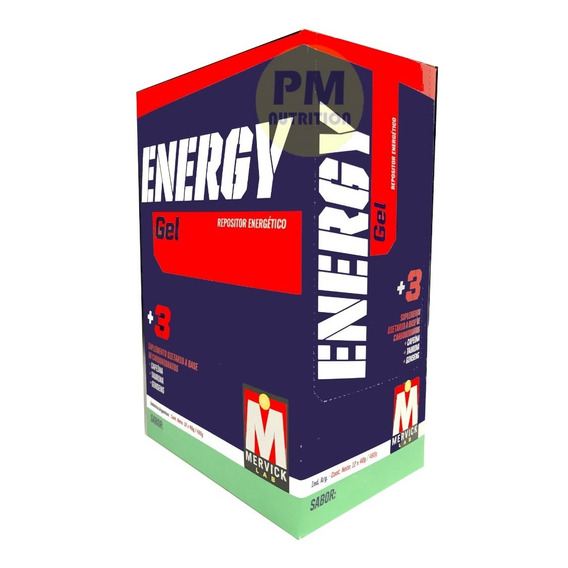 Suplemento En Gel Mervicklab Energy Energetico Sabor Manzana En Caja De 480g
