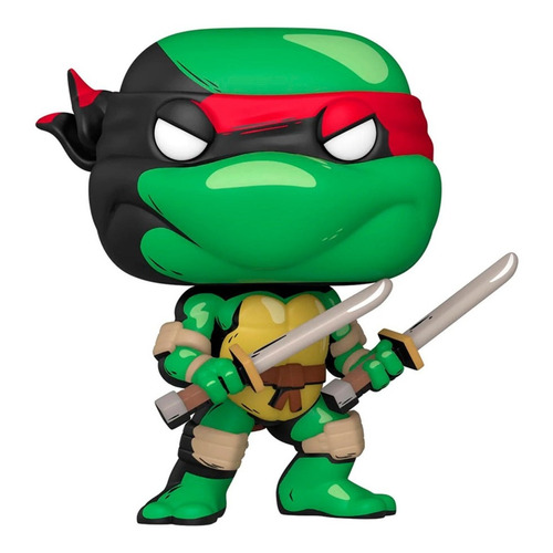 Figura De Acción Tortugas Ninjas: Tortuga Leonardo Con Sus Katanas Edicion Especial Version Comics De Funko Pop! 60652 Nickelodeon