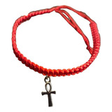 Pulsera Roja Protectora, Con Cruz De Ankh, Consagrada