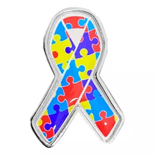 Pin Lacinho Broche Boton Autismo Conscientização 01 Und