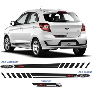 Faixa Lateral E Traseira Novo Ford Ka Kit 2015 A 2020