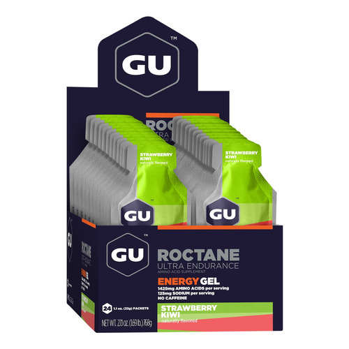 Suplemento en gel GU  Roctane Roctane Energy Gel carbohidratos sabor strawberry kiwi en caja de 768g 24 un