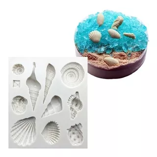 Molde De Silicone Conchas - Fundo Do Mar