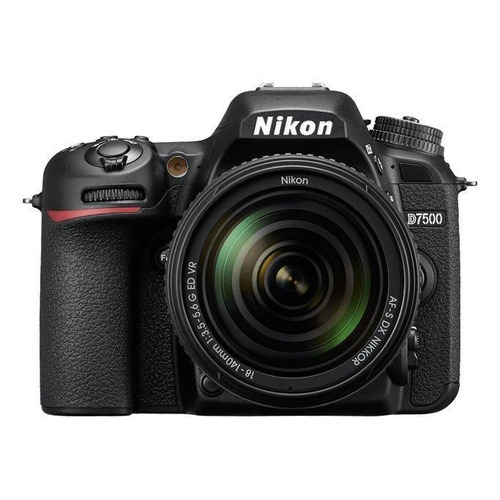  Nikon D7500 18-55mm VR + 70-300mm VR Kit DSLR color  negro