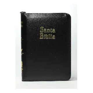 Biblia Rvr1960 Chica Negro Canto Dorado Con Cierre/índice