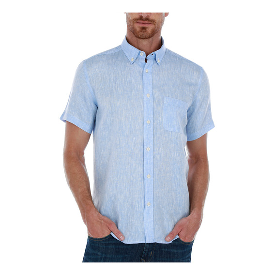 Camisa Pure Linen Manga Corta Scappino Para Hombre 3890