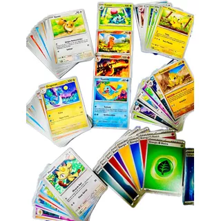 140 Cartas Pokemon 151 Com Base, Foil Reverse E Holo + 1 Ex 