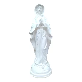 Virgen De Lourdes Yeso 38 Cm Alto