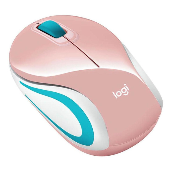 Mini Mouse Logitech Inalámbrico Receptor Usb Compatible Win- Color Rosa