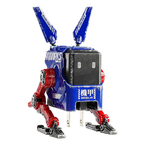 Cargador Rápido 65w Robot 2 Puertos C Y 1 Usb Transformers Color Azul
