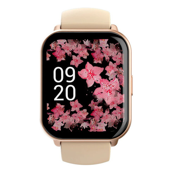 Reloj Smartwatch Future Fit Zone 2 1.96 Color De La Caja Negro Color De La Malla Rosa Color Del Bisel Rosa Diseño De La Malla Silicona