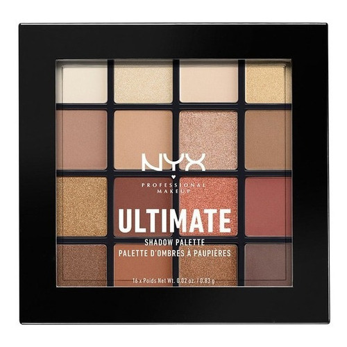 Nyx Professional Makeup Ultimate Shadow Palette, Paleta De S Color de la sombra Warm neutrals
