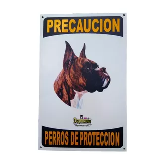 Letrero Advertencia Precaucion Perros De Proteccion Dogmania