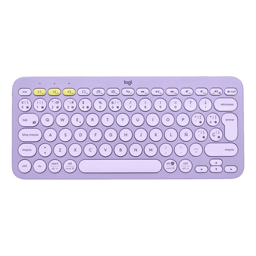 Logitech K380, Teclado Bluetooth Multi-dispositivo - Lavanda Color del teclado Lavender Lemonade Idioma Español