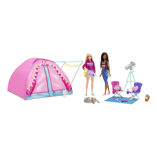 Barbie Dia De Campo Casa De Campaña 2 Muñecas Incluidas