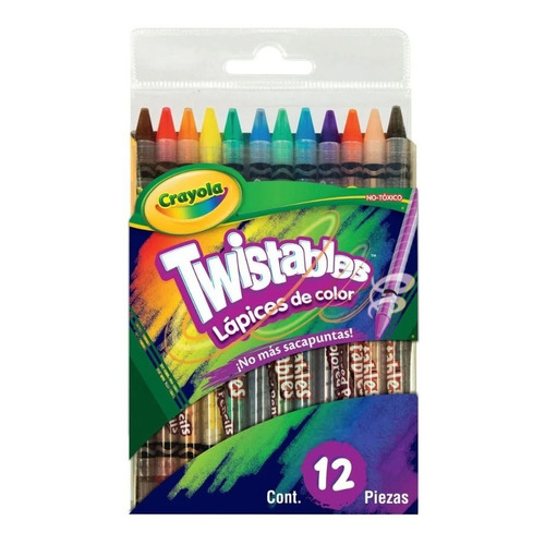 12 Lapices Colores Twistables Crayola Crayones Largos