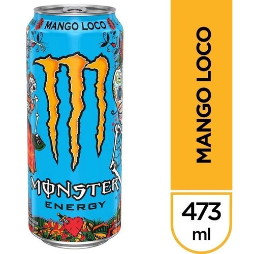 ! Monster Energy Mango Loco Lata 473ml Cafeina +taurina