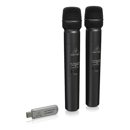 Sistema Microfono Doble Inalambrico Behringer Ulm202 Usb Color Negro
