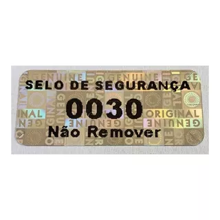 1000 Lacre Holografico Selo De Segurança 13x30mm