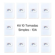 Tomada Steck Simples 10a Kit Com 10 Completo