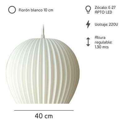 Lampara Colgante 40cm Diseño Exclusivo Sustentable D3d