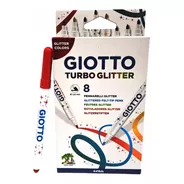Marcadores Giotto Turbo Glitter X 8 Unidades