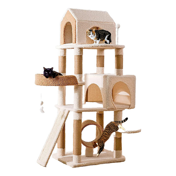 Torre Árbol Rascador Para Gatos Con Casa Para Gato Furrytale