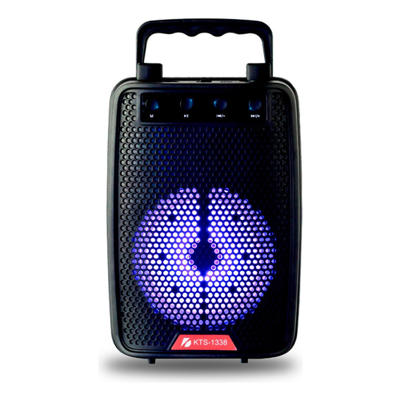 Parlante Portatil Bluetooth Led Rgb Inalambrico Karaoke Color Negro