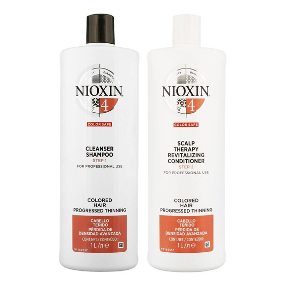 Nioxin-4 Shampoo 1000ml + Acondicionador Cabello Teñido