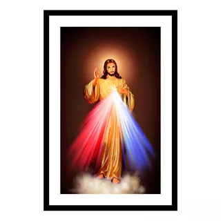 Cuadro Jesus Cristo Divina Misericordia 90x60 Cm Myc Arte 