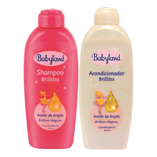  Babyland Shampoo + Acondicionador Brillitos Argan 410 Ml C/u