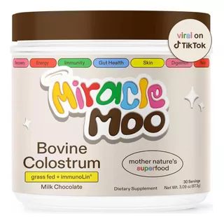 Miracle Moo Chocolate Calostro Bovino 30 Porciones 87.3g