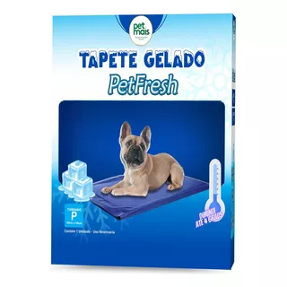 Tapete Gelado Refrescante Tamanho P 45cm X 45cm Azul Petmais