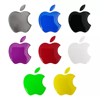 Emblema Manzana Apple Calcomania Universal Resina