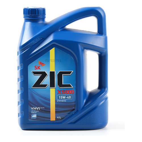 Aceite Para Motor Zic X5000 15w40 Sintetico Ch4/sj 4 Litros